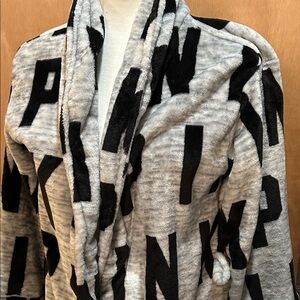 PINK Victoria's Secret Gray and Black Robe